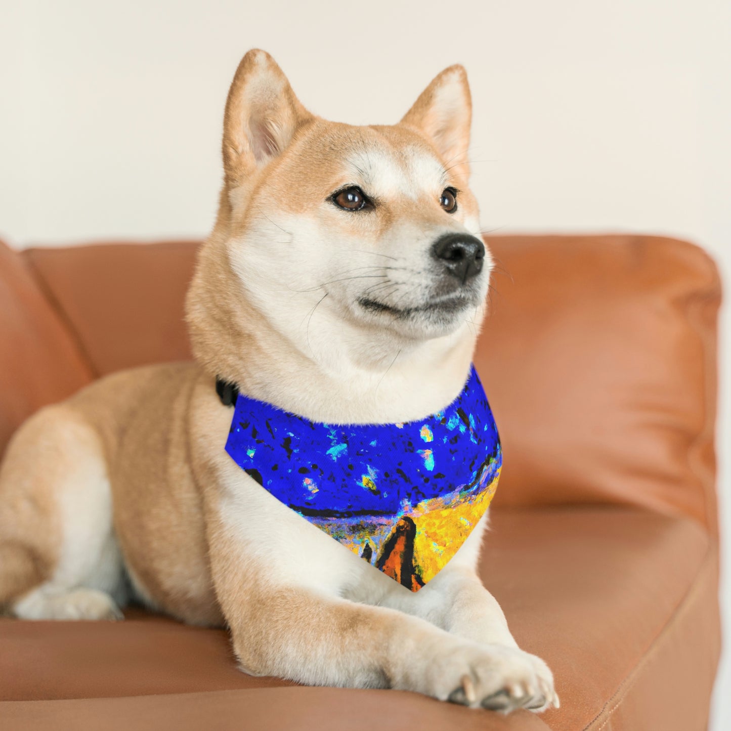 "Arenas encantadas del cielo nocturno" - The Alien Pet Bandana Collar