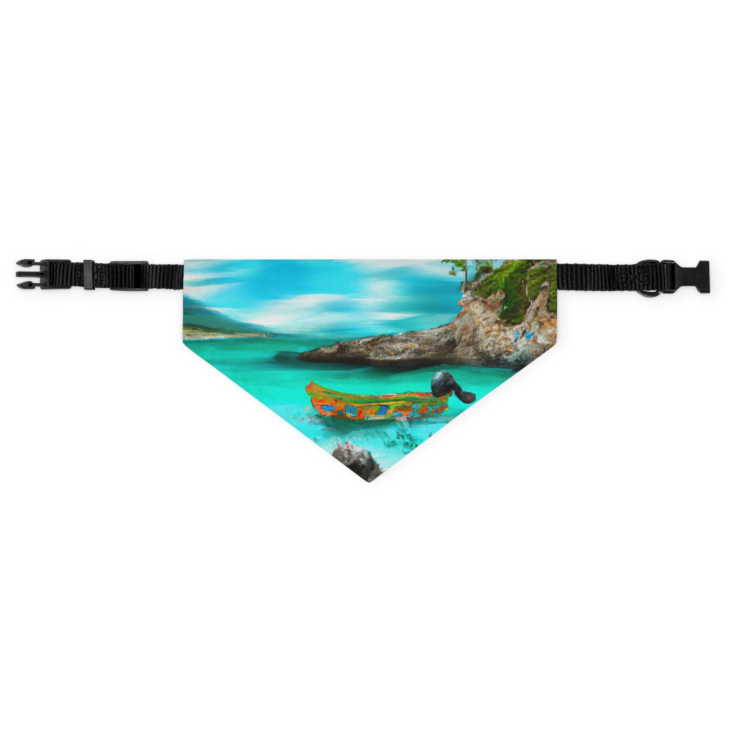 "Caribbean Fiesta on the Beach - A Digital Exploration of Mexican Culture" - The Alien Pet Bandana Collar