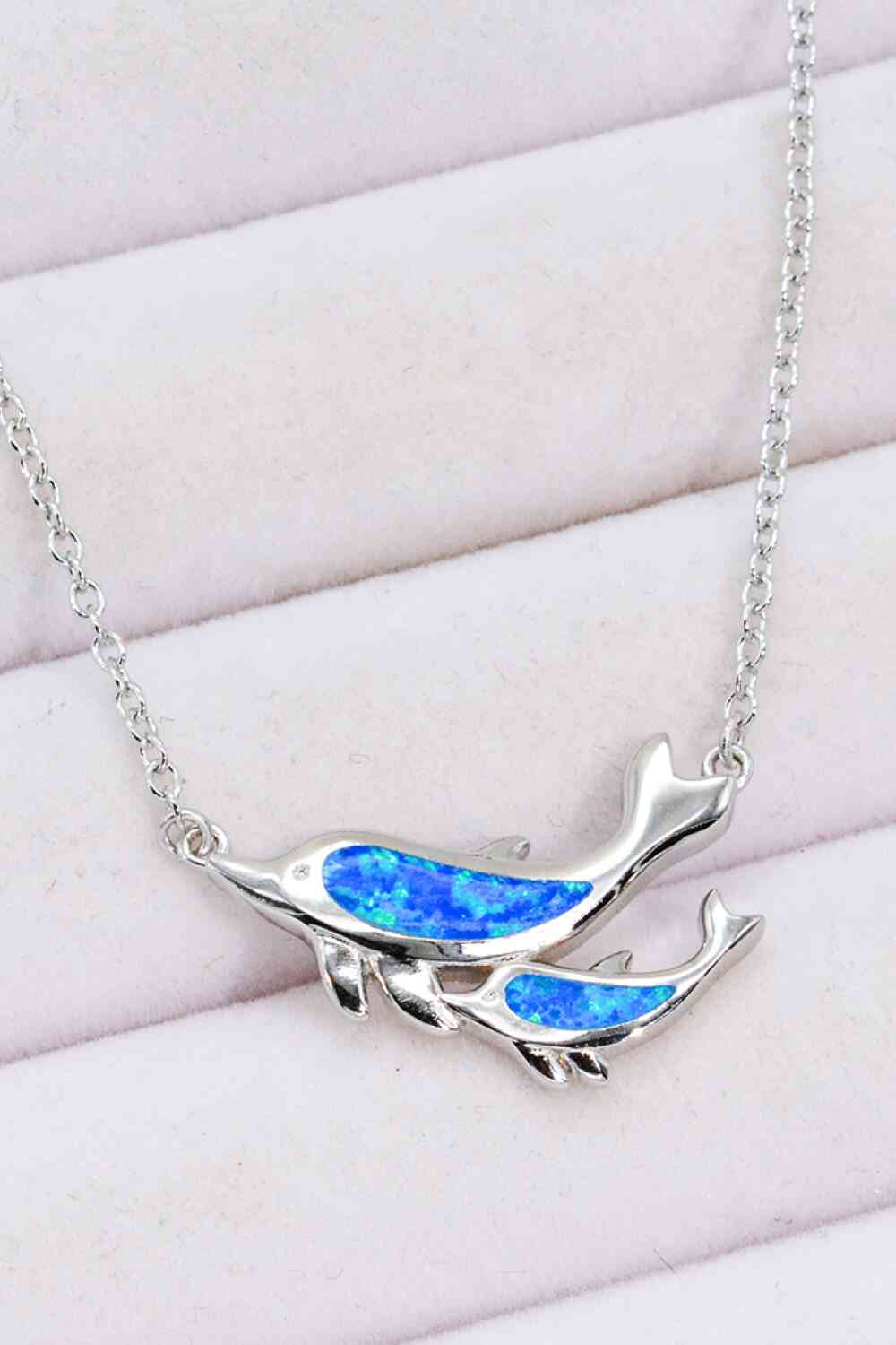 Opal-Delfin-Kettenglieder-Halskette