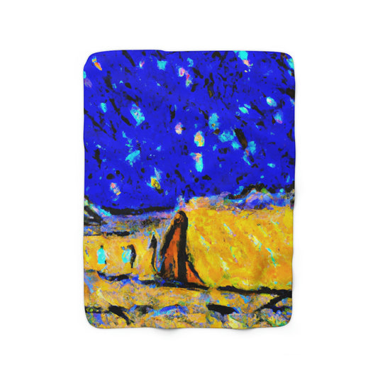 "Enchanted Sands of the Night Sky" - The Alien Sherpa Fleece Blanket