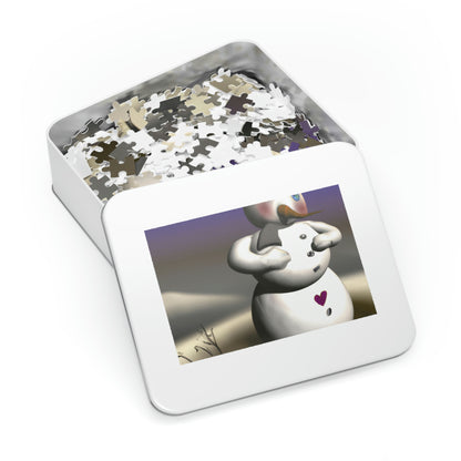 "Chilly But Hopeful: The Snowman's Quest For A Hug" - The Alien Jigsaw Puzzle