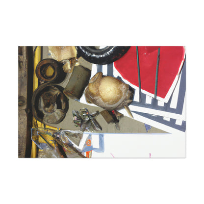 "A Celebration of Local Beauty: A Found Object Collage" - Canvas