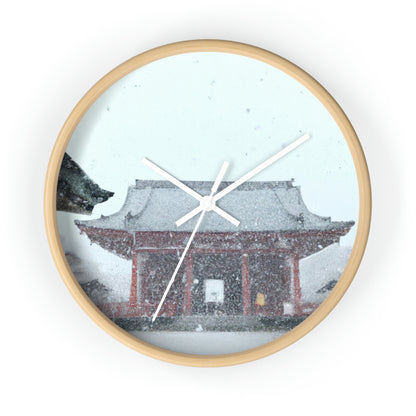 "Lost in the Blizzard: An Adventure in the Ancient Temple" - The Alien Wall Clock