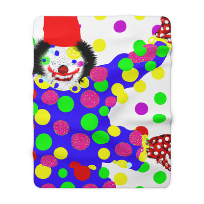 "Clowning Around in the Cold: A Winter Glove Story" - The Alien Sherpa Fleece Blanket