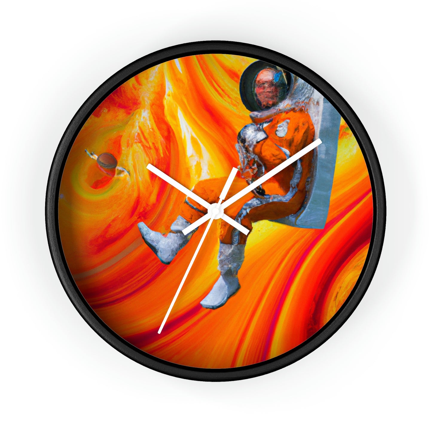 "Journeying in the Burning Orange Galaxy" - The Alien Wall Clock