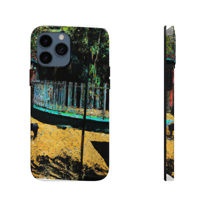 "Lost in the Shadows of Oblivion: A Journey Through the Abandoned Zoo" - The Alien Tough Phone Cases