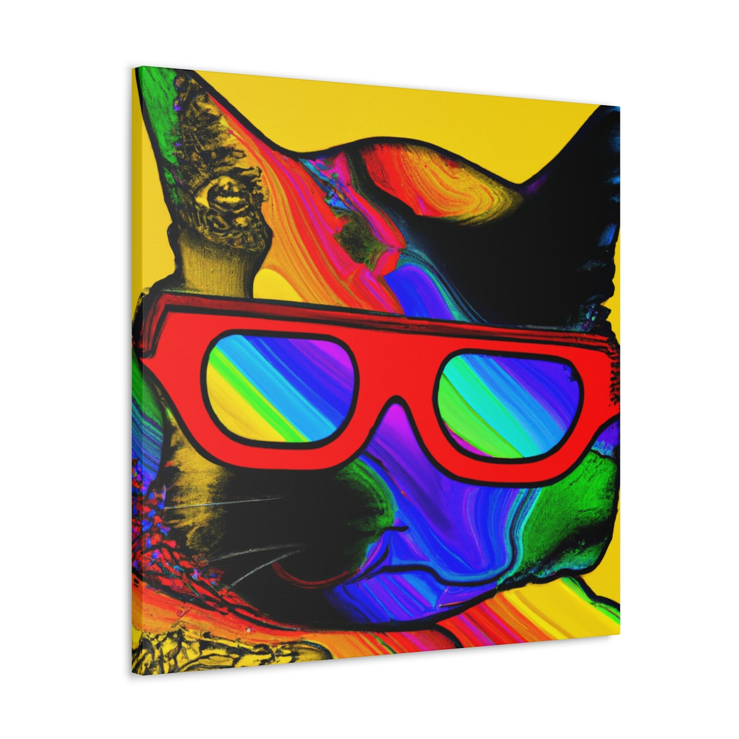 "Coole Katze mit Sonnenbrille" - The Alien Canva