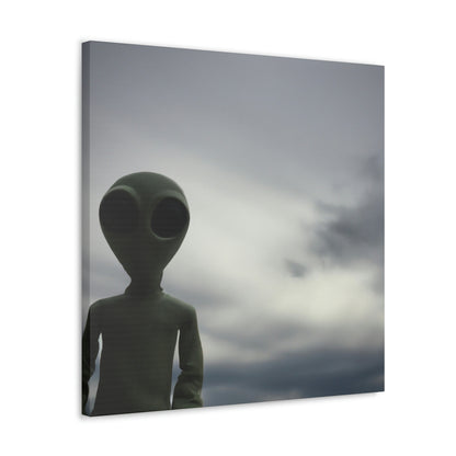 "Im Universum treiben" - Die Alien-Canva