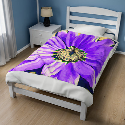 Purple Petals Popping: Create an Eye-Catching Daisy-Rose Fusion - The Alien Velveteen Plush Blanket