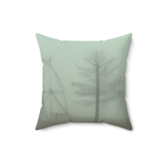 "Foggy Dreams of an Abandoned Carnival" - The Alien Square Pillow