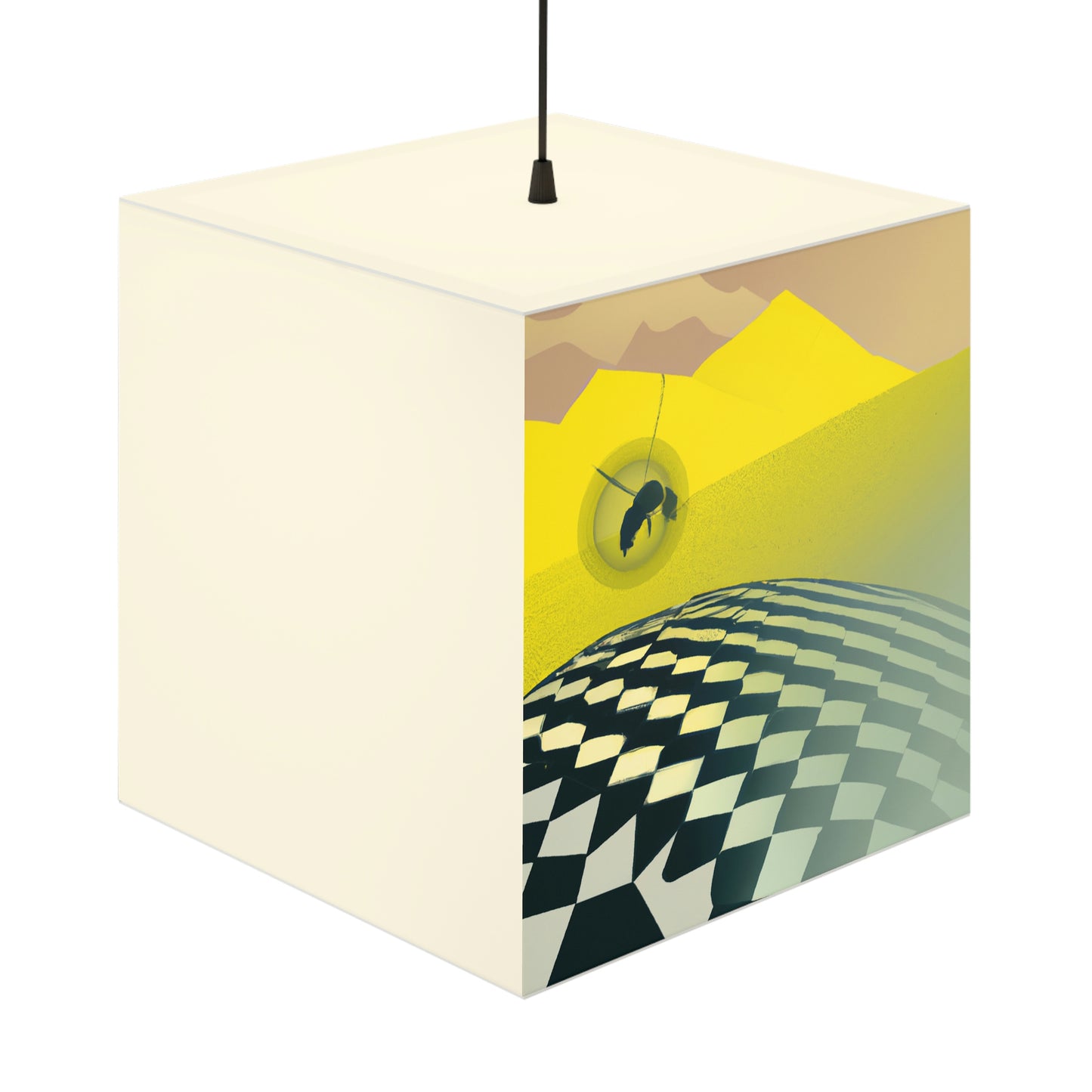 „Lost and Found in the Desert: A Bee's Journey“ – Die Alien Light Cube Lampe