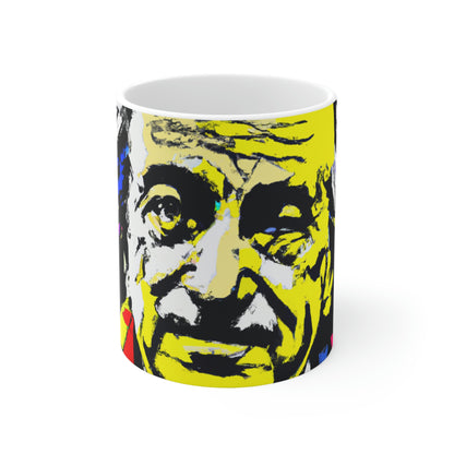 "Albert Einstein: Ein Pop-Art-Porträt" - Der Alien-Keramikbecher 11 oz