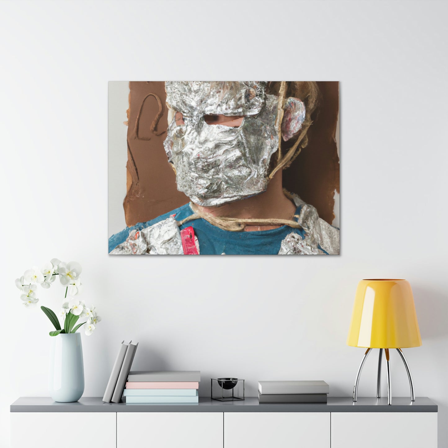 "Metallic Reflections: Unexpected Materials in Self-Portraiture" - Canvas