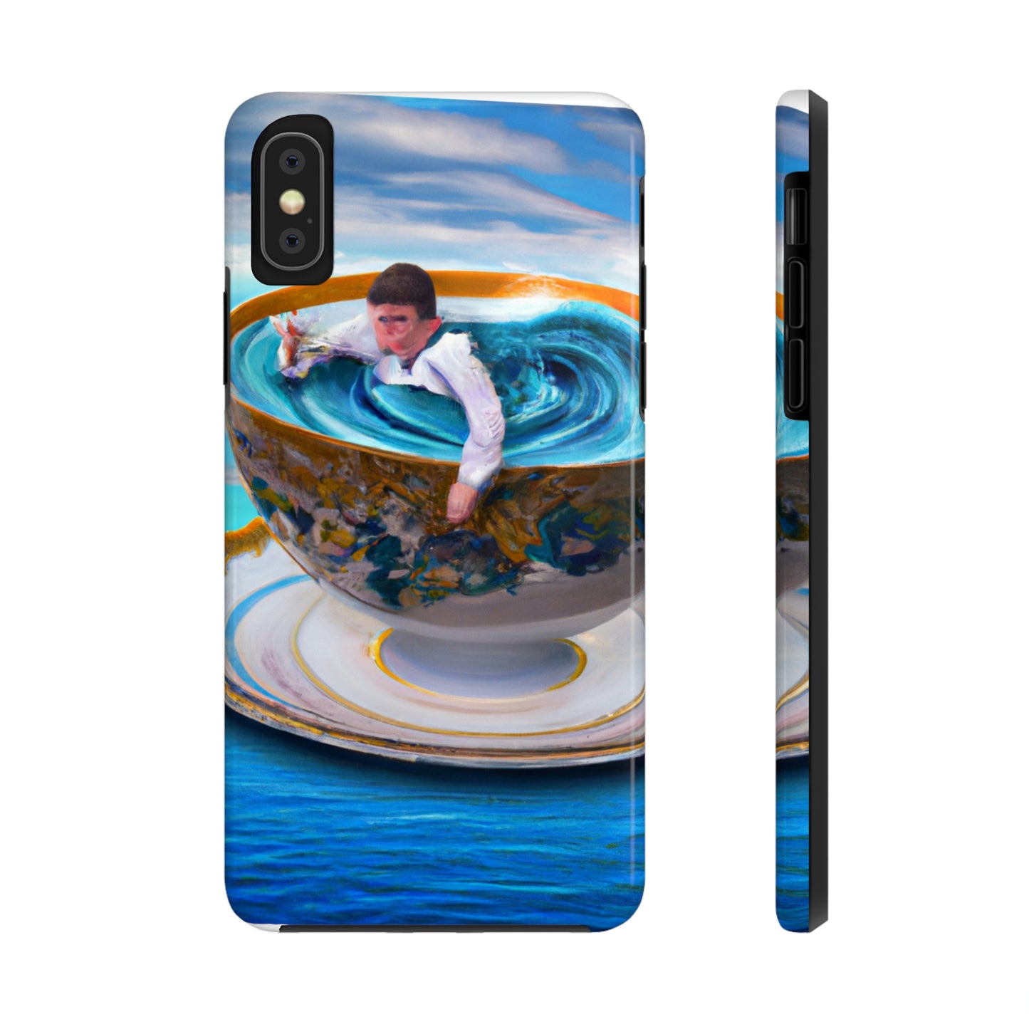 "Adrift in a China Cup: The Story of a Lost Child's Oceanic Adventure" - The Alien Tough Phone Cases