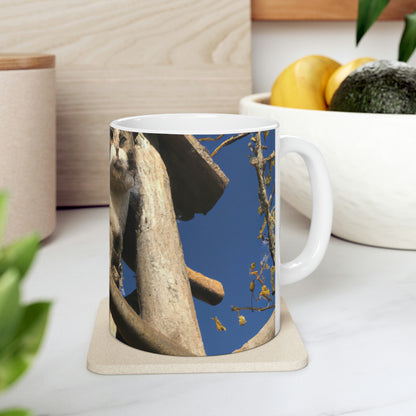 "Kitty in the Ruins" - The Alien Ceramic Mug 11 oz