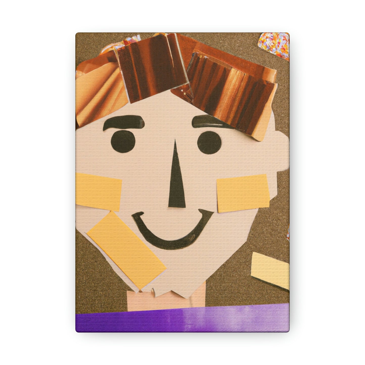 "Arte con chatarra de papel: construcción de un autorretrato" - Lienzo