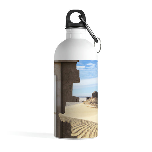 "Lost in the Sands: Discovering the Ancient Temple" - La botella de agua de acero inoxidable alienígena