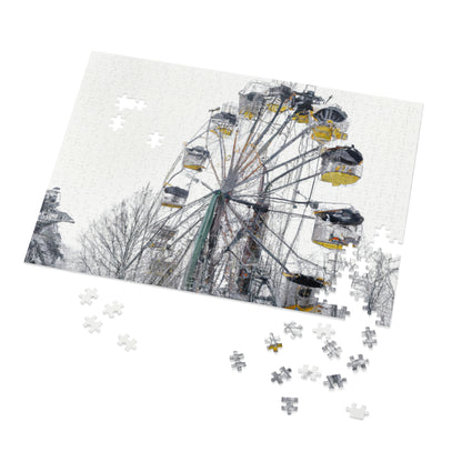 "Lonely Wheel in a Winter Wonderland" - The Alien Jigsaw Puzzle