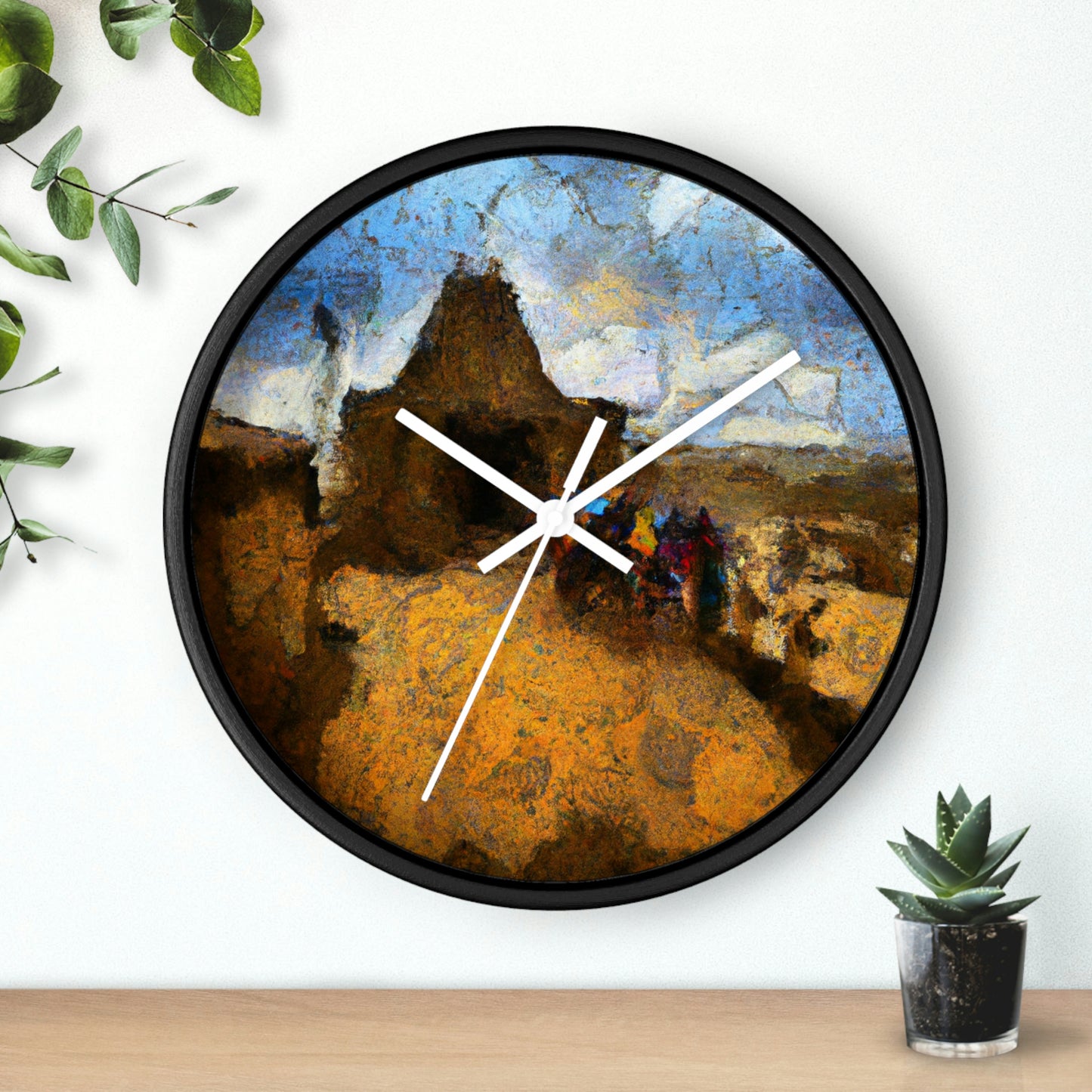 "Dusty Pilgrims at the Forgotten Shrine" - The Alien Wall Clock