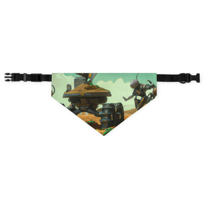 "Harvesting Hope: A Post-Apocalyptic Tale of Robot Farmers" - The Alien Pet Bandana Collar