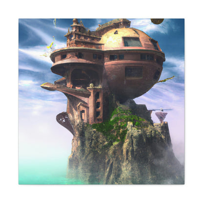 "Exploring Distant Planets in the Sky Castle" - The Alien Canva