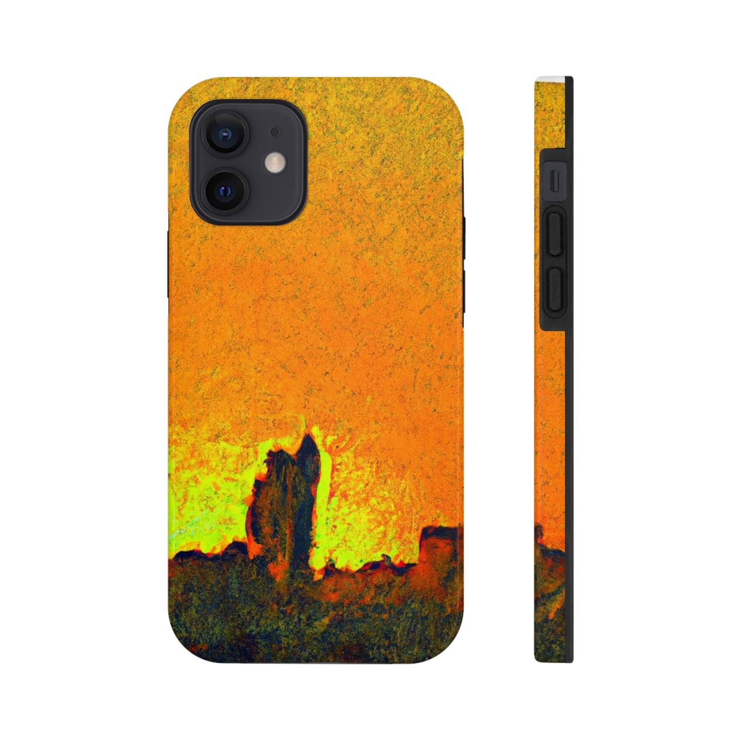 "Erleuchtet von der untergehenden Sonne: Enthüllung einer verborgenen Stadt" - The Alien Tough Phone Cases