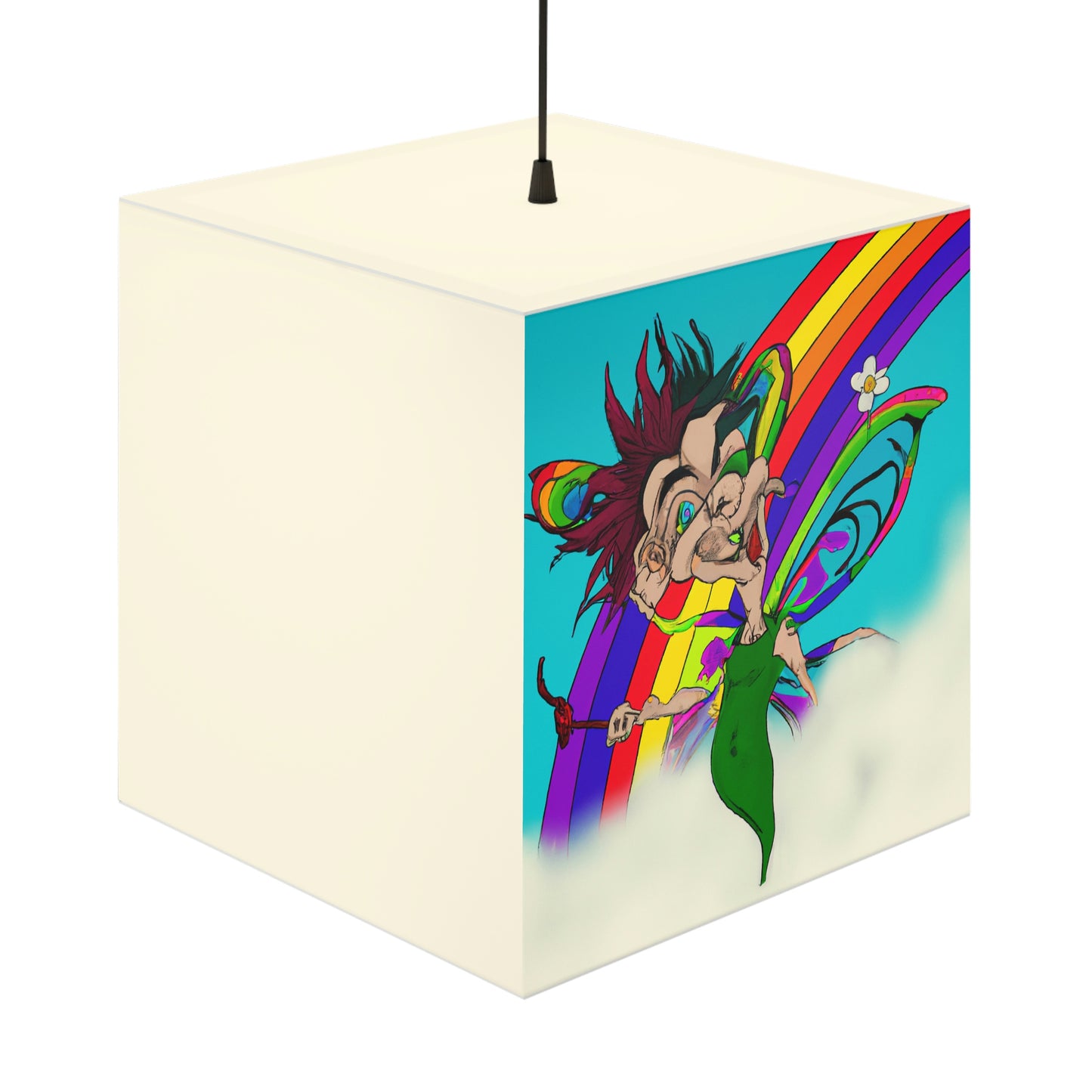 Rainbow Mischief Fairy - The Alien Light Cube Lamp