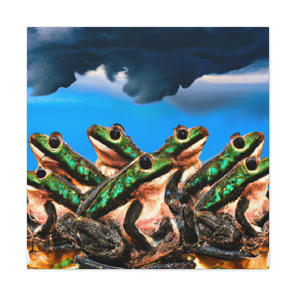 "Un coro de ranas en la tormenta" - The Alien Canva