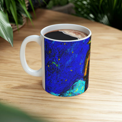 "Lone Mage on the Frozen Summit" - The Alien Taza de cerámica 11 oz