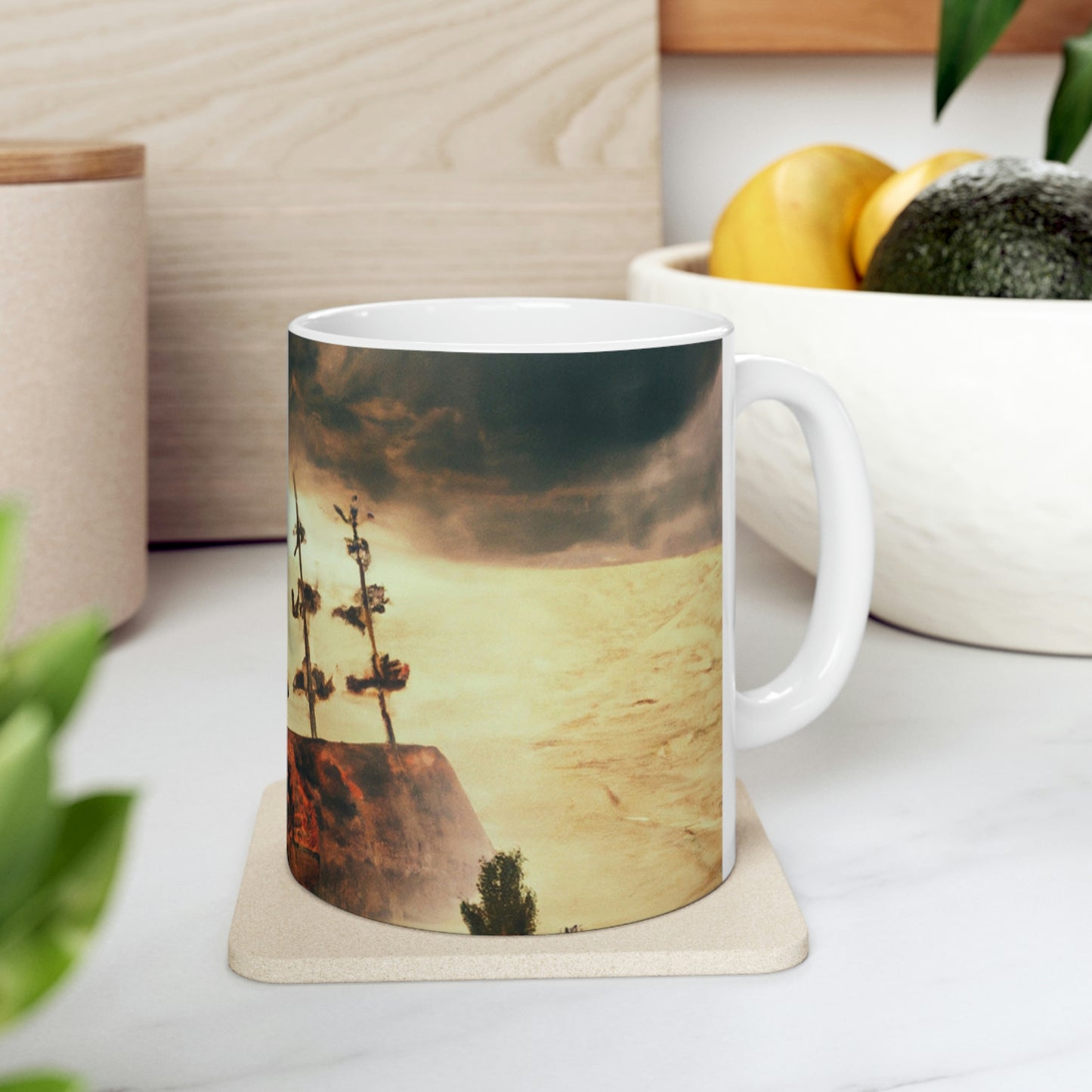 "Lost at Sea: Stranded On A Stormy Desert Island" - Taza de cerámica The Alien 11 oz