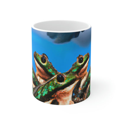 "A Frog Chorus in the Thunderstorm" - The Alien Taza de cerámica 11 oz