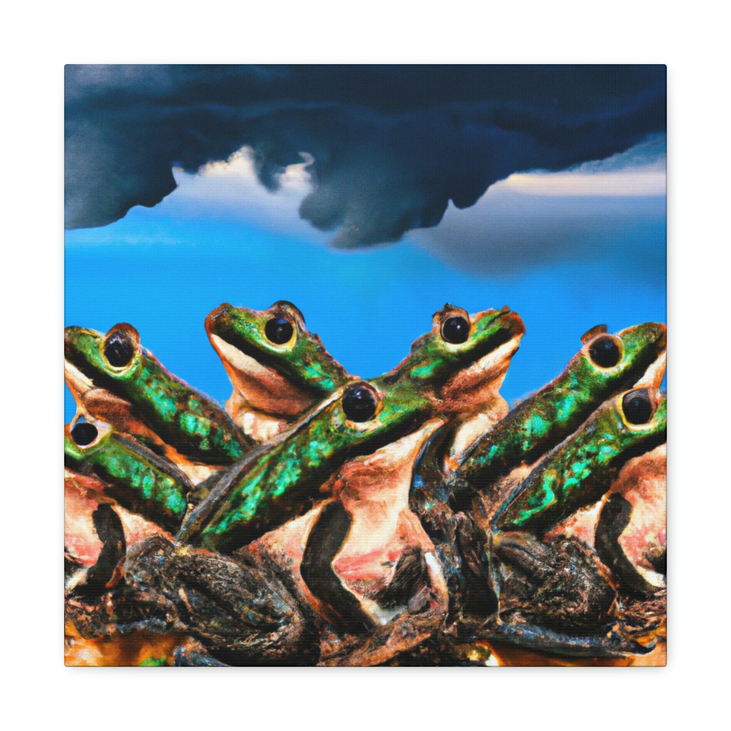 "Un coro de ranas en la tormenta" - The Alien Canva