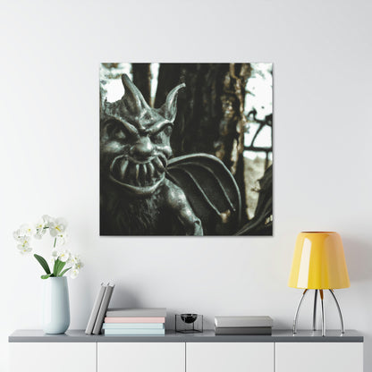 "The Enchanted Gargoyle Grove" - ​​Die Alien-Canva