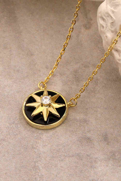 Cubic Zirconia Star Pendant Necklace