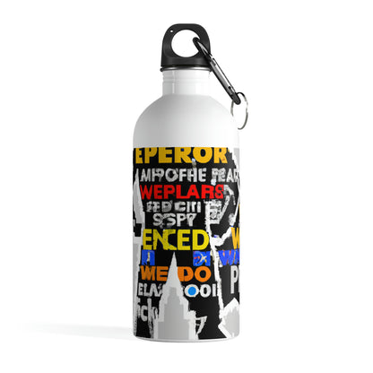 Superhero Word Pop Art - The Alien Stainless Steel Water Bottle