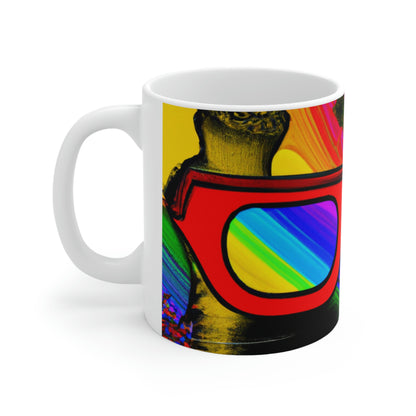 "Cool Cat in Sunglasses" - The Alien Ceramic Mug 11 oz