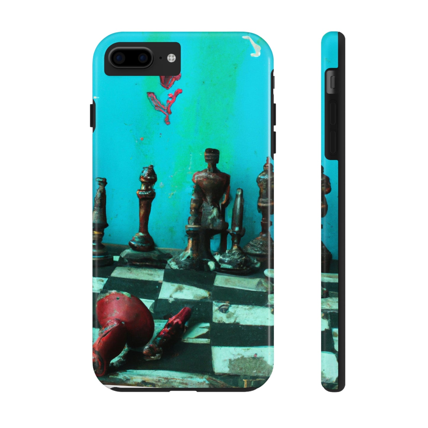 "A Forgotten Chess Set: Ready for a New Match" - The Alien Tough Phone Cases