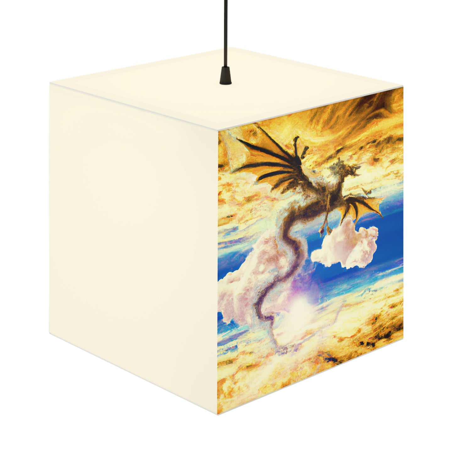 "A Heavenly Blaze with a Mystic Dragon" - The Alien Light Cube Lamp