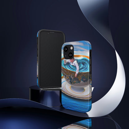 "Adrift in a China Cup: The Story of a Lost Child's Oceanic Adventure" - The Alien Tough Phone Cases