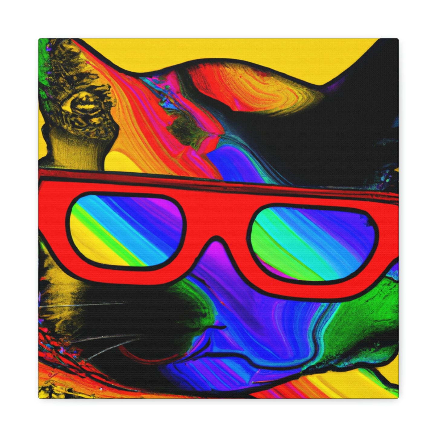 "Coole Katze mit Sonnenbrille" - The Alien Canva