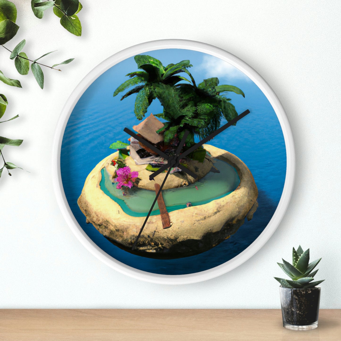 "Island Paradise in the Sky" - The Alien Wall Clock