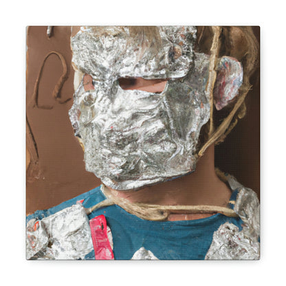 "Metallic Reflections: Unexpected Materials in Self-Portraiture" - Canvas