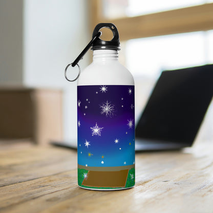 "A Celestial Garden of Color" - The Alien Stainless Steel Water Bottle