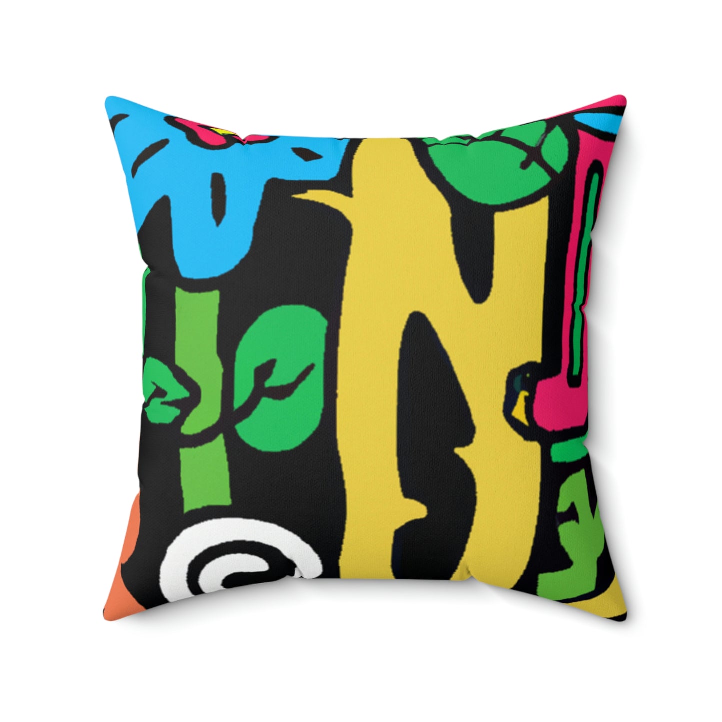 The Enchanted Garden of Wonders. - The Alien Square Pillow