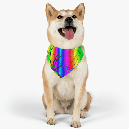 "A Spinnerette's Prismatic Web" - The Alien Pet Bandana Collar