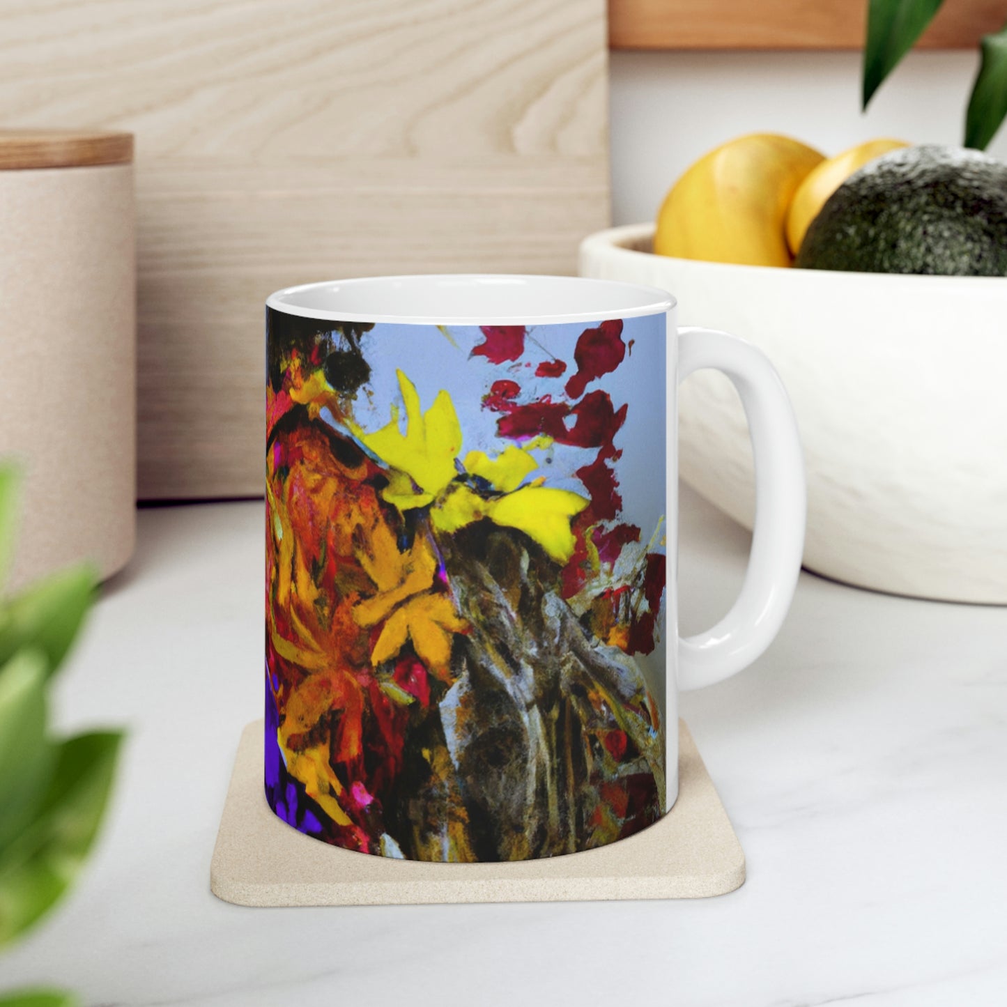 "Autumn Scarecrow Blues" - The Alien Ceramic Mug 11 oz