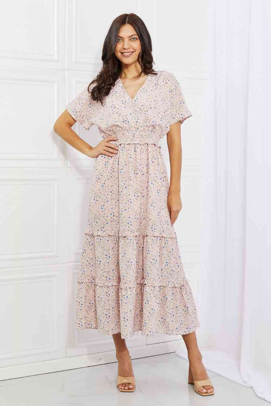 HEYSON Sweet Talk Maxikleid mit Kimonoärmeln in Blush Pink