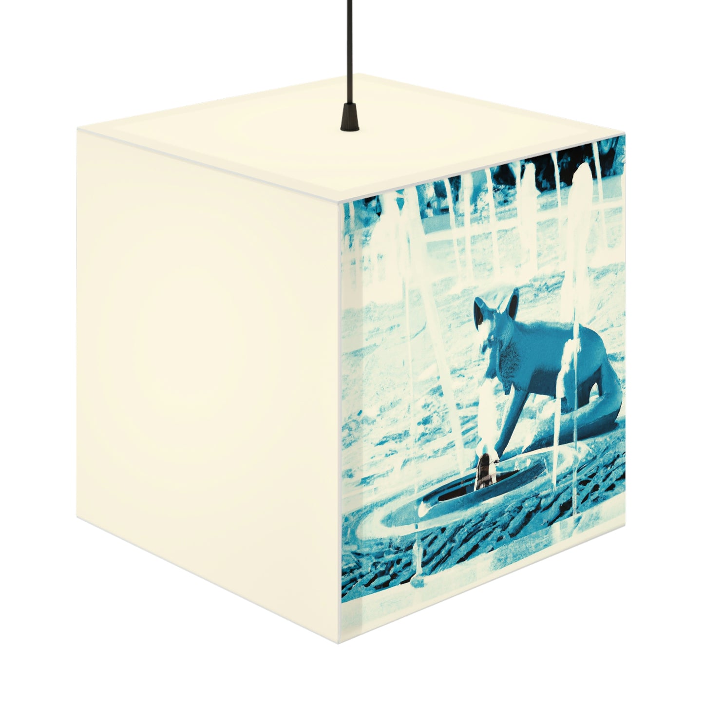 "Foxy Herumtollen im Brunnen" - Die Alien Light Cube Lampe