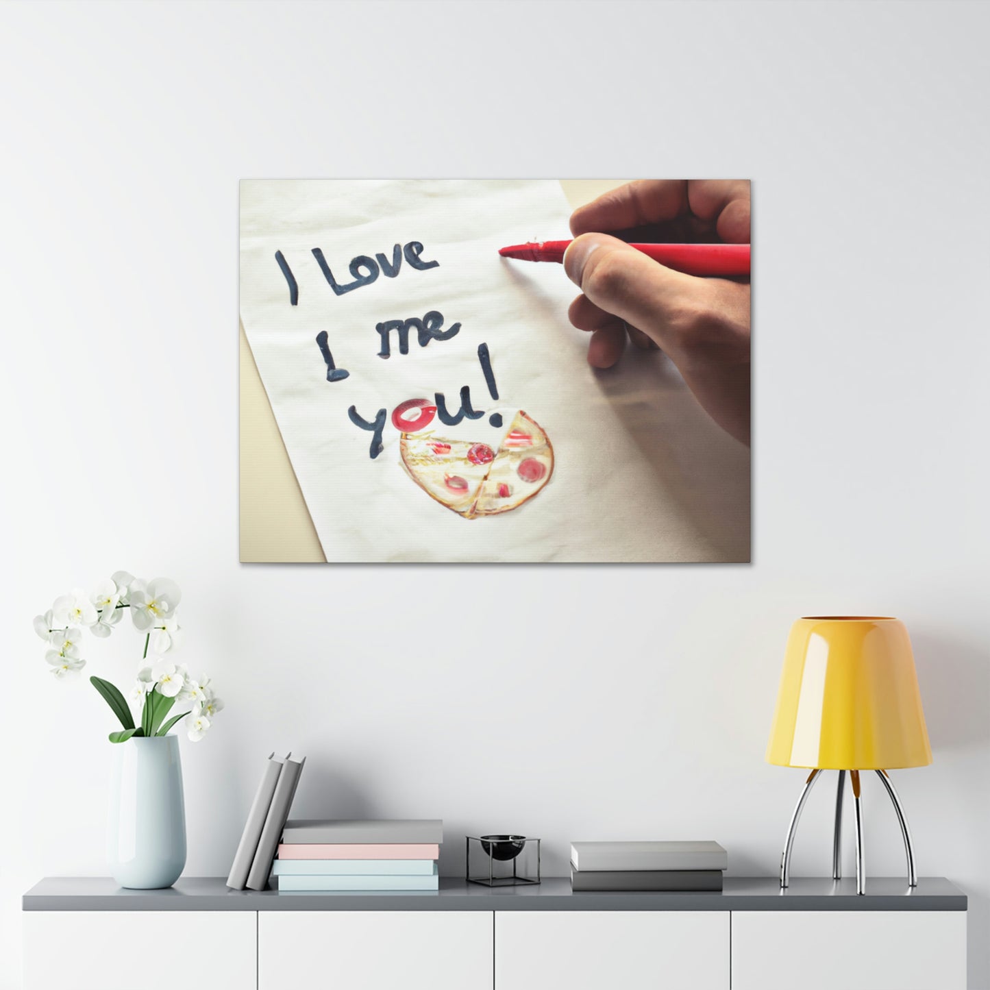 "Una carta de amor amante de la pizza" - The Alien Canva