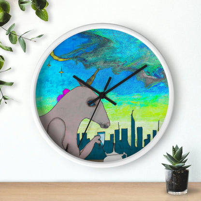 "Majestic Morning Reflections" - El reloj de pared alienígena